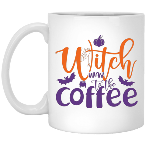 Witch Way 11oz White Mug